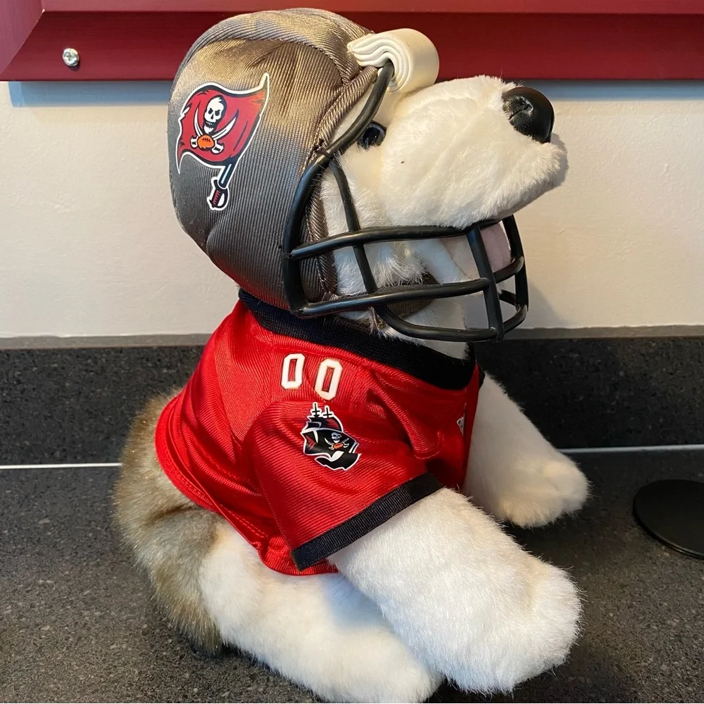 Build A Bear BABW Tampa Bay Buccaneers Football‎ Outfit Husky Dog Plush